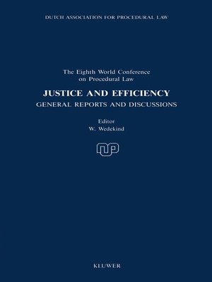 cover image of Justice and Efficiency